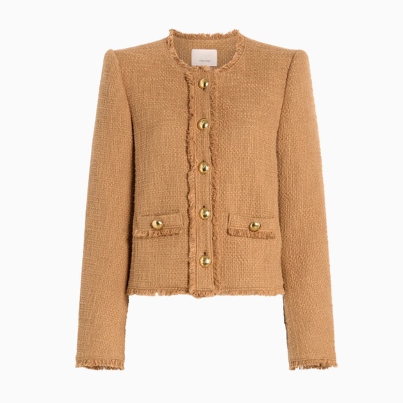 Cinq à Sept Tan Fringed Blazer - Picture 6 of 8